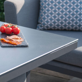 Pulse 3 Seat Sofa Set with Fire Pit Table / Flanelle