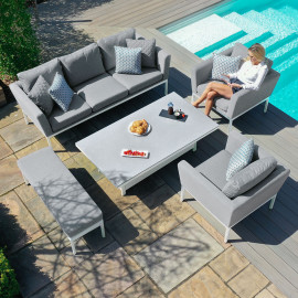 Pulse 3 Seat Sofa Set with Rising Table / Lead Chine