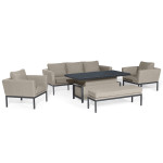 Pulse 3 Seat Sofa Set with Rising Table / Oatmeal