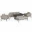 Pulse 3 Seat Sofa Set with Rising Table / Oatmeal