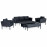 Pulse 3 Seat Sofa Set with Rising Table / Charcoal
