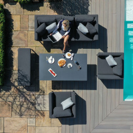 Pulse 3 Seat Sofa Set with Rising Table / Charcoal