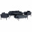 Pulse 3 Seat Sofa Set with Rising Table / Charcoal