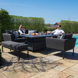 Pulse 3 Seat Sofa Set with Rising Table / Charcoal
