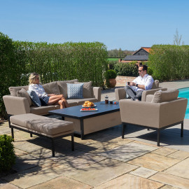Pulse 3 Seat Sofa Set with Rising Table / Taupe