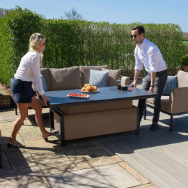 Pulse 3 Seat Sofa Set with Rising Table / Taupe