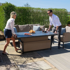 Pulse 3 Seat Sofa Set with Rising Table / Taupe