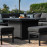 Pulse Deluxe Square Corner Dining Set - with Fire Pit Table / Charcoal