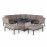 Pulse Deluxe Square Corner Dining Set - with Fire Pit Table / Taupe