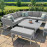 Pulse Deluxe Square Corner Dining Set with Rising Table / Lead Chine