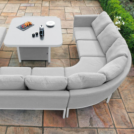 Pulse Deluxe Square Corner Dining Set with Rising Table / Lead Chine