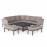 Pulse Deluxe Square Corner Dining Set with Rising Table / Taupe