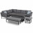 Pulse Rectangular Corner Dining Set with Rising Table / Flanelle