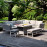 Pulse Rectangular Corner Dining Set - With Fire Pit Table / Lead Chine