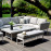 Pulse Left Handed Rectangular Corner Dining Set with Rising Table / Lead Chine