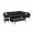 Pulse Left Handed Rectangular Corner Dining Set with Rising Table / Charcoal