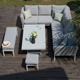 Pulse Rectangular Corner Dining Set with Rising Table / Lead Chine