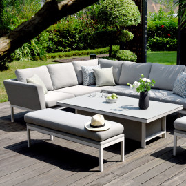 Pulse Rectangular Corner Dining Set with Rising Table / Lead Chine