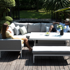 Pulse Rectangular Corner Dining Set with Rising Table / Lead Chine