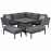 Pulse Square Corner Dining Set with Rising Table / Flanelle