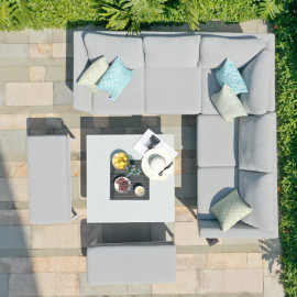 Pulse Square Corner Dining Set with Rising Table / Lead Chine