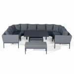 Pulse U Shape Corner Dining Set with Rising Table / Flanelle
