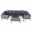 Pulse U Shape Corner Dining Set with Rising Table / Flanelle