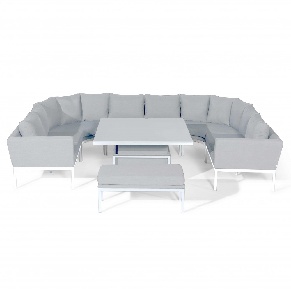 Pulse U Shape Corner Dining Set with Rising Table / Lead Chine