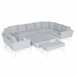 Pulse U Shape Corner Dining Set with Rising Table / Lead Chine