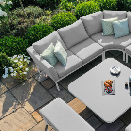 Pulse U Shape Corner Dining Set with Rising Table / Lead Chine