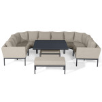 Pulse U Shape Corner Dining Set with Rising Table / Oatmeal