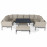 Pulse U Shape Corner Dining Set with Rising Table / Oatmeal