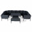 Pulse U Shape Corner Dining Set with Rising Table / Charcoal