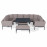 Pulse U Shape Corner Dining Set with Rising Table / Taupe