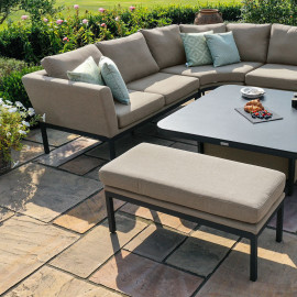 Pulse U Shape Corner Dining Set with Rising Table / Taupe