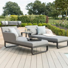 Unity Double Sunlounger / Flanelle