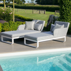 Unity Double Sunlounger / Lead Chine