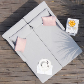 Unity Double Sunlounger / Lead Chine