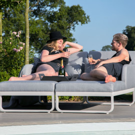 Unity Double Sunlounger / Lead Chine