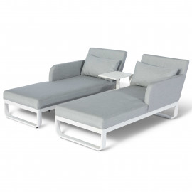 Unity Double Sunlounger / Lead Chine