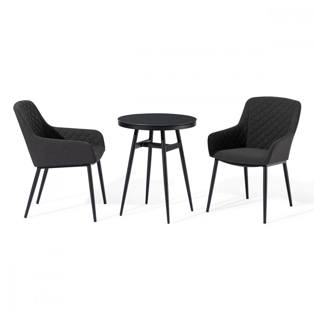 Zest 2 Seat Bistro Set / Charcoal