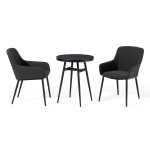 Zest 2 Seat Bistro Set / Charcoal