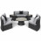 Half Moon Sofa Set / Grey