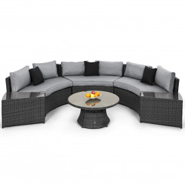 Half Moon Sofa Set / Grey