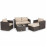 Georgia 2 Seat Sofa Set with Ice Bucket / Brown
