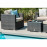 Georgia 2 Seat Sofa Set with Ice Bucket / Brown