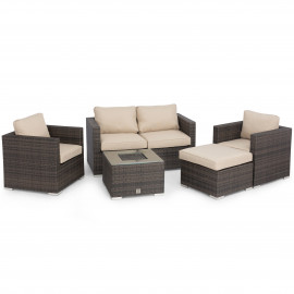 Georgia 2 Seat Sofa Set with Ice Bucket / Brown