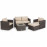 Georgia 2 Seat Sofa Set with Ice Bucket / Brown