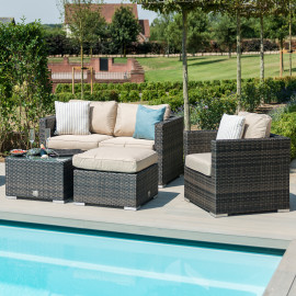 Georgia 2 Seat Sofa Set with Ice Bucket / Brown