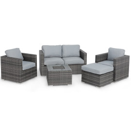 Georgia 2 Seat Sofa Set with Ice Bucket / Grey